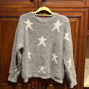 Pol Star sweater , Size small , grey with white stars